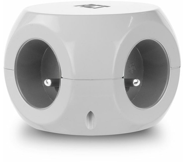 ACT AC2435 Vierkante stekkerdoos (PDU) met 3 sockets type E, USB-C/USB-A poorten, 3m