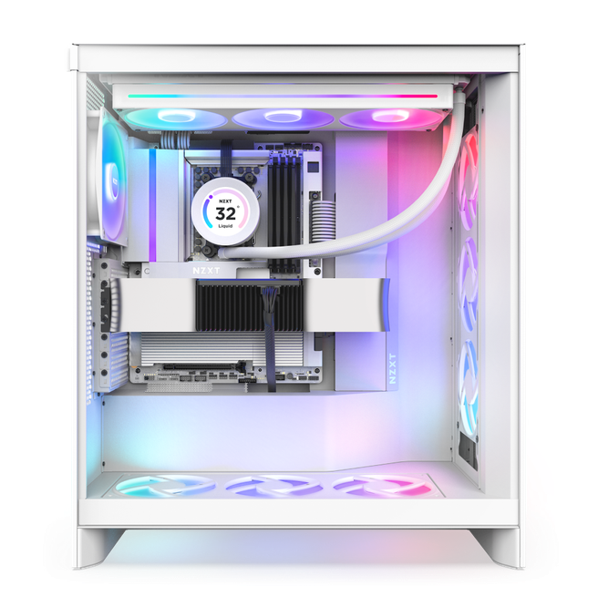 In een build vol andere NZXT-hardware voelt de N9 X870E zich het best op zijn plaats. Foto: NZXT