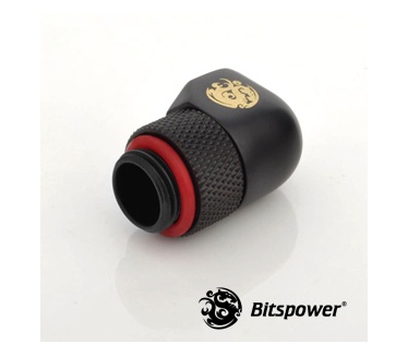 Bitspower G1/4" Carbon Black Rotary 90-Degree IG1/4" Extender