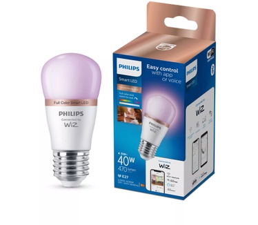 Philips Slimme LED RGB-lamp P45, E27-fitting, 470 lm