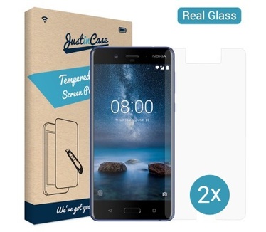 Just in Case Tempered Glass Nokia 8 - 2 pack