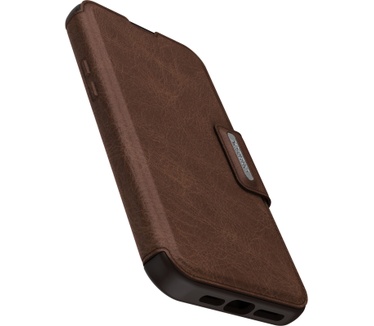 Otterbox Strada Series Folio MagSafe voor iPhone 15 Plus, Espresso (Brown)