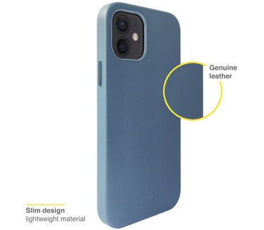 Accezz Leather Backcover met MagSafe iPhone 12 Mini - Donkerblauw (iPhone 12 Mini) Blauw