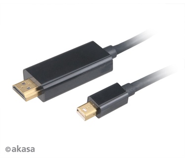 Akasa 4K Mini DisplayPort naar HDMI active adapter cable Zwart