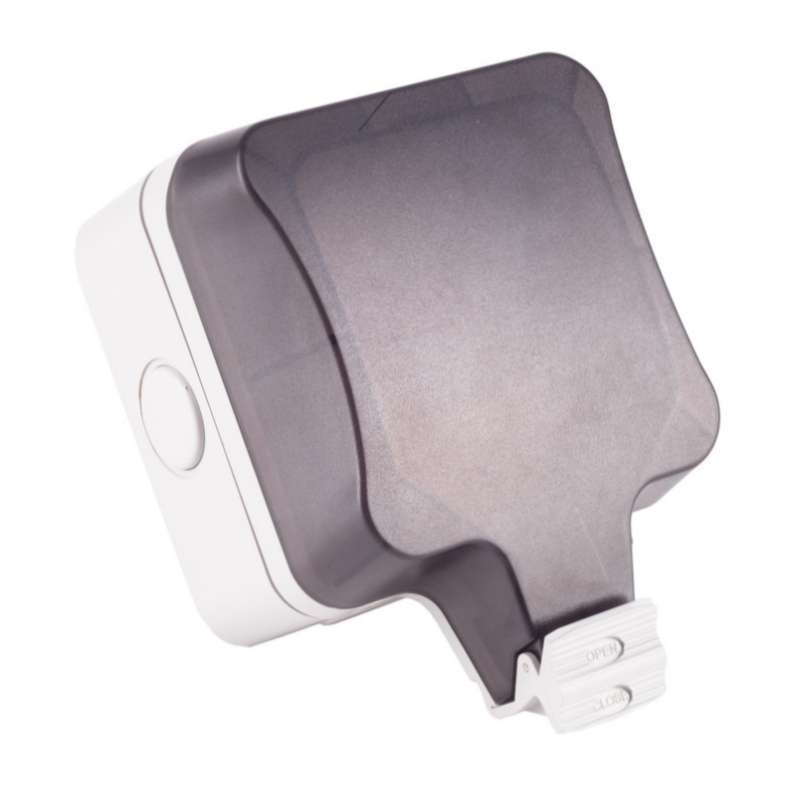 Waterdichte opbouwdoos - 2 keystones - IP66 - Grijs - Gesloten