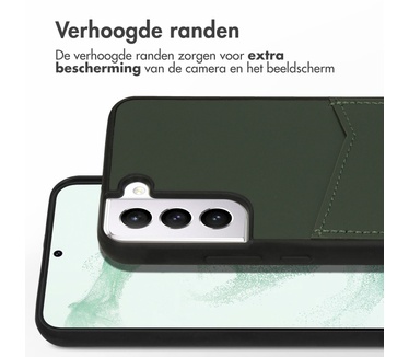 Accezz Premium Leather Card Slot Backcover Samsung Galaxy S22 Plus - Groen