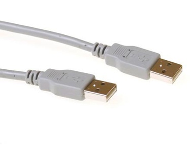 ACT USB 2.0 aansluitkabel USB A male - USB A male ivoor