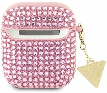 Guess Rhinestones Airpods Case - Apple Airpods 1 & 2 - Roze