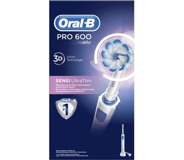 Oral-B Pro 600 Sensi Ultrathin Elektrische Tandenborstel Powered By Braun