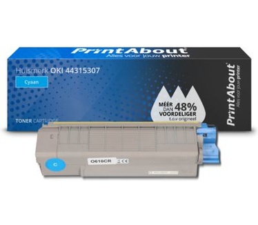 PrintAbout Huismerk OKI 44315307 Toner Cyaan