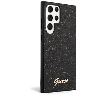 Guess Glitter Back Case - Samsung Galaxy S24 Ultra (S928) - Zwart Zwart