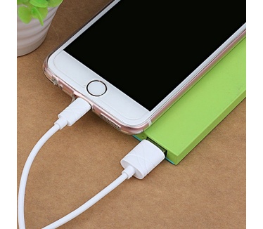 Usams U-Gee Standaard USB naar Lightning Kabel (100cm) - Wit