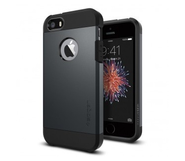 Spigen Tough Armor Apple iPhone SE Case - 041CS20187 - Metal Slate