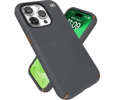 Speck Presidio2 Grip Apple iPhone 15 Pro Charcoal Grey - with Microban