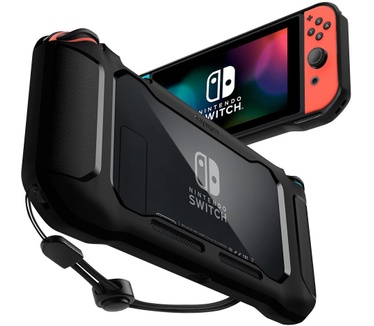 Spigen Nintendo Switch Hoesje Rugged Armor Zwart