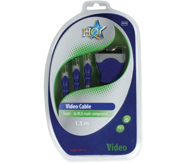HQ Products 1.5m SCART/3xRCA M/M