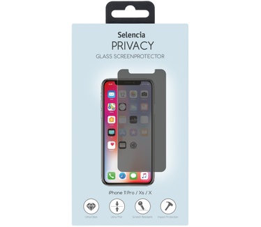 Selencia Gehard Glas Privacy Screenprotector iPhone 11 Pro / Xs / X