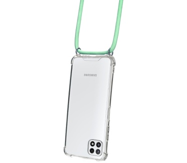 Mobiparts Lanyard Case Samsung Galaxy A22 5G (2021) Green Cord