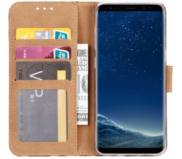 Panter print lederen Bookcase hoesje voor de Samsung Galaxy S8 (Samsung Galaxy S8)