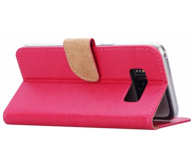 Luxe Lederen Bookcase hoesje voor de Samsung Galaxy S8 - Roze (Samsung Galaxy S8) Roze