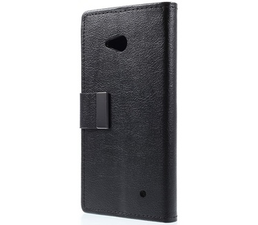 Merkloos Microsoft Lumia 640 Wallet stand Case Zwart