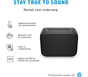 HP zwarte Bluetooth-speaker 350