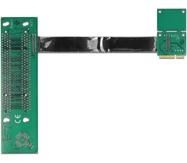 Delock 41355 Riser Card Mini PCI Express > 2 x PCI with flexible cable ...