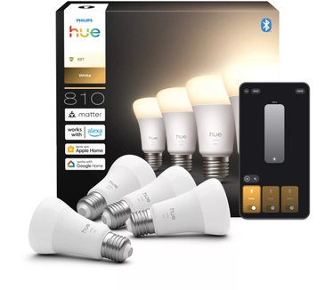 Philips A60 - E27 slimme lamp - 800 (4-pack)