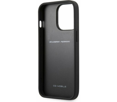 Ferrari Smooth Carbon Back Case - iPhone 13 Pro (6.1") - Rood Rood