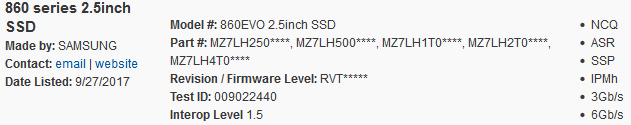 Sata-io toont Samsung 860 Evo-ssd&#039;s