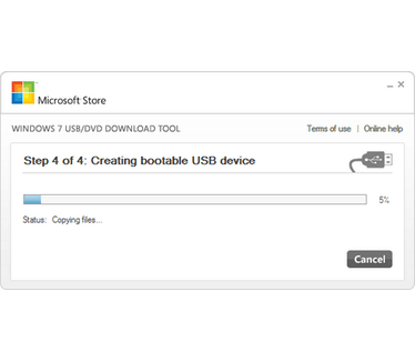 Windows 7 USB/DVD Download Tool screenshot (481 pix)