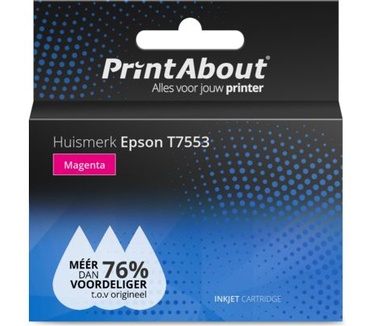 PrintAbout Huismerk Epson T7553 Inktcartridge Magenta