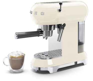 Smeg ECF01CREU Espresso machine 1l 2kopjes Chroom, CrÃƒÂšme koffiezetapparaat