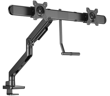ACT Monitorarm office premium, gasveer, crossbar, 2 monitoren