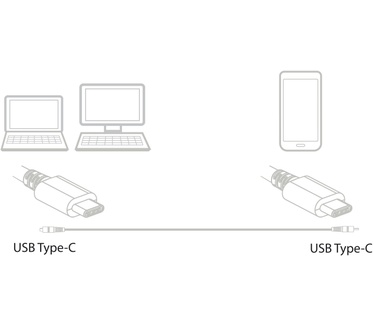 Ewent EW9648 USB 3.1 Gen2 Type-C to Type-C connection cable 1m