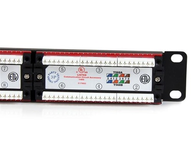 Startech.com 24-poorts 1U in een rek te monteren Cat 6 110 patchpaneel