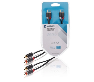 Konig 2 x RCA male/2 x RCA male, 10 m