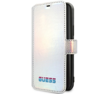 Guess Apple iPhone 11 Silver Hard Case Iridescent  Zilver