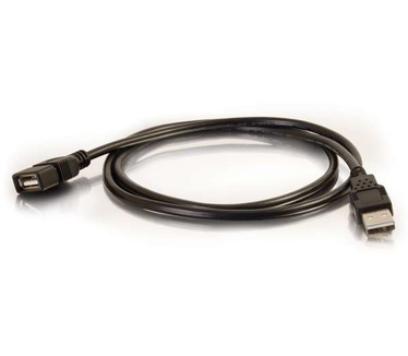 CablesToGo 2M USB 2.0 A VERLENGKABEL - ZWART (6.6FT)