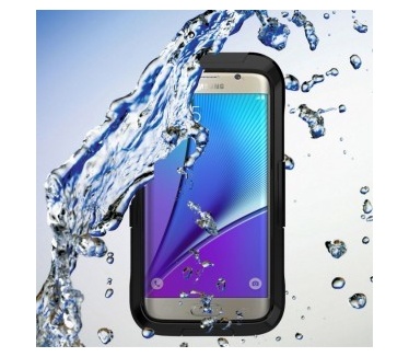 qMust Samsung Galaxy S7 edge Waterdicht hoesje - tot 10m diepte - Black