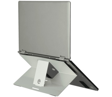 R-Go Tools R-Go Riser Attachable Laptopstandaard, geïntegreerd, verstelbaar, zilver