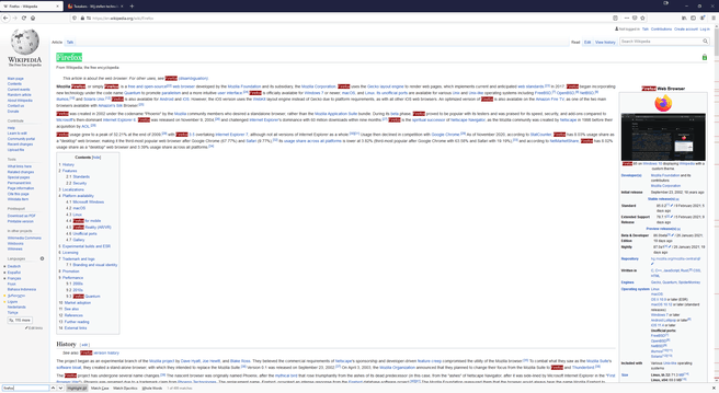Firefox 87 zoekfunctie
