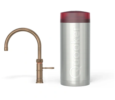 Quooker Classic Fusion Round Messing patina incl. COMBI reservoir