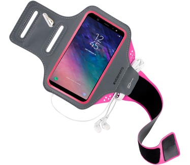 Mobiparts Comfort Fit Sport Armband Samsung Galaxy A6 (2018) Neon Pink