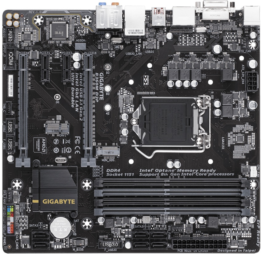 Specificaties van Gigabyte B360M D3P (rev 1.0) - Tweakers
