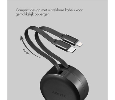 Accezz Roll-up Cable Car Charger