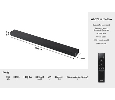 Samsung Cinematic Q-series Soundbar HW-QS90H (2026)
