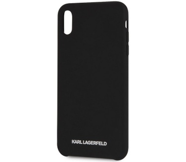 Karl Lagerfeld Silicone Case - Apple iPhone XS Max (6.5") - Zwart  Zwart