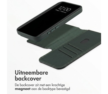 Accezz Leather Bookcase 2-in-1 met MagSafe voor de Apple iPhone 18 Pro Max / 17 Pro Max - Cedar Green