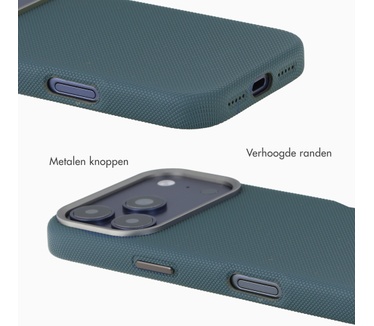 Accezz Mesh Backcover met MagSafe voor de Apple iPhone 17 Pro Max - Donkerblauw